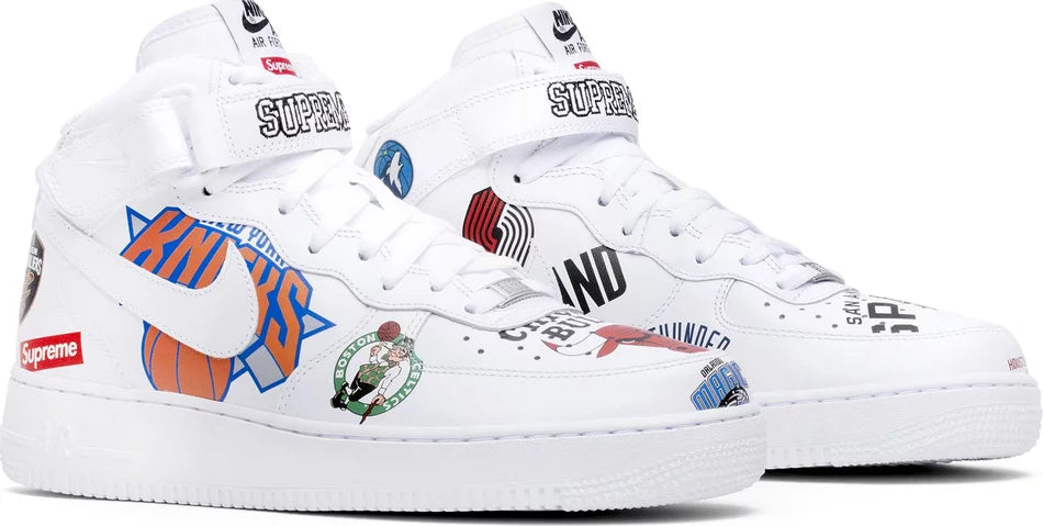 NIKE AIR FORCE 1 MID x SUPREME x NBA 'WHITE' (Men)