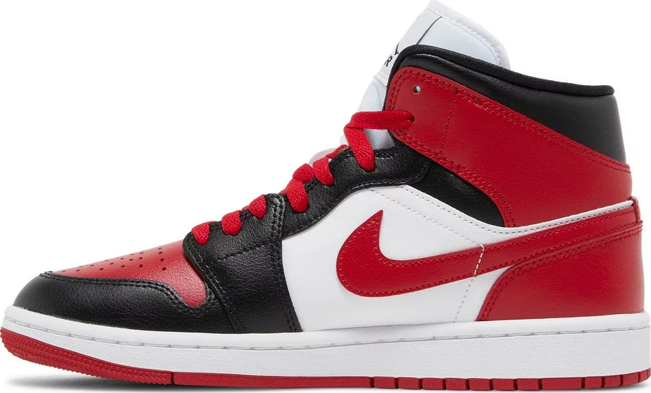 AIR JORDAN 1 MID 'ALTERNATE BRED TOE' (Women)