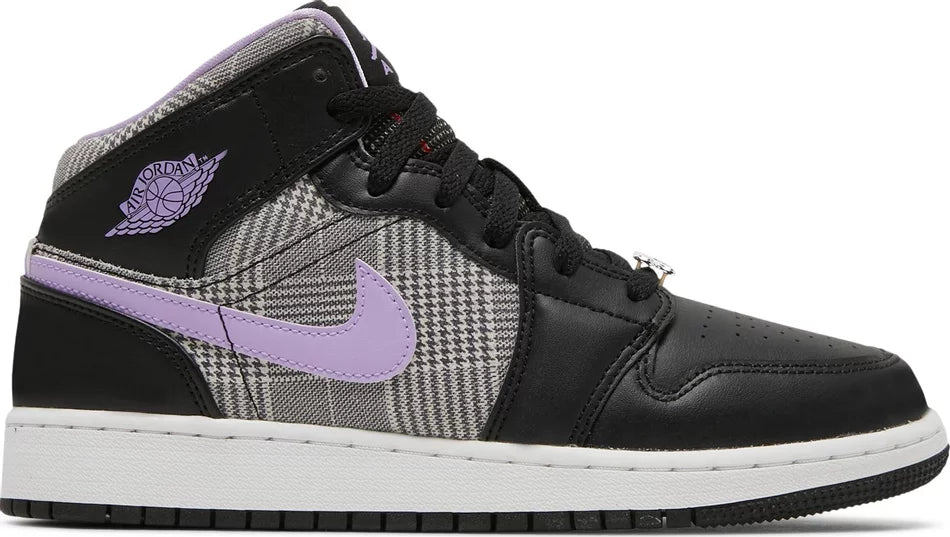 AIR JORDAN 1 MID SE 'HOUNDSTOOTH' (GS)