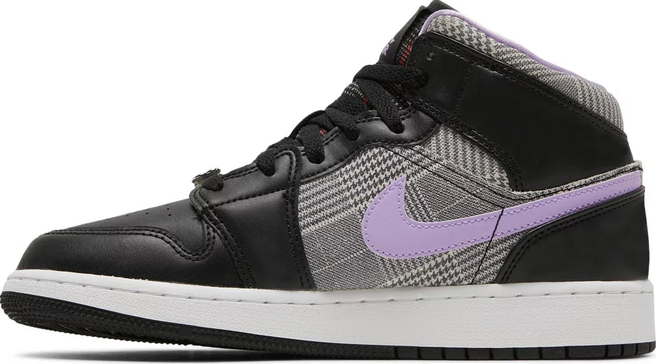 AIR JORDAN 1 MID SE 'HOUNDSTOOTH' (GS)