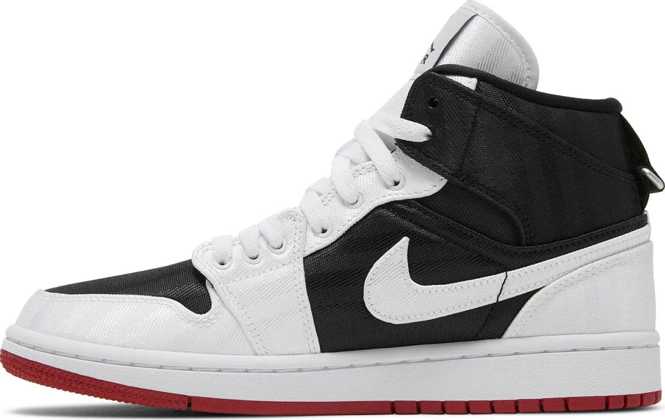 AIR JORDAN 1 MID SE UTILITY 'CANVAS WHITE BLACK GYM RED' (Women)