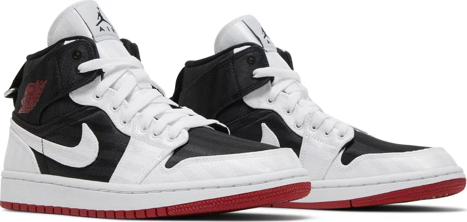 AIR JORDAN 1 MID SE UTILITY 'CANVAS WHITE BLACK GYM RED' (Women)